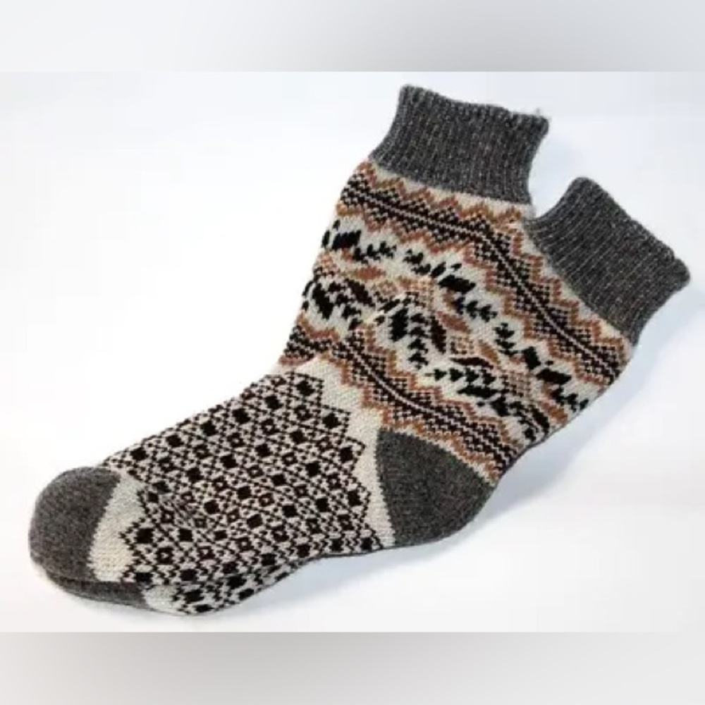 Men’s Nordic Cozy Sheep Wool Thermal Socks Size 8–9 Winter Warm  Gray NEW